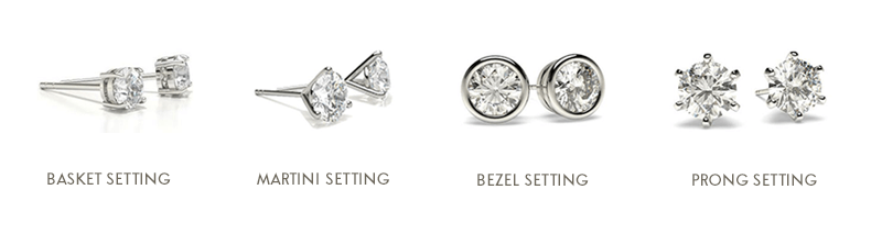 Diamond Stud Earrings Settings